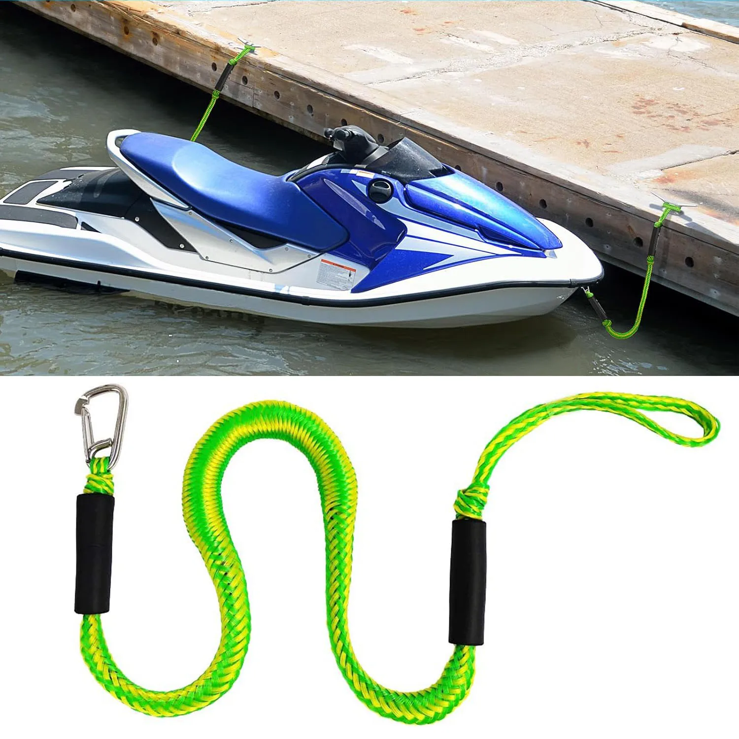 Fishing Kayak Anchor - Boat Bungee Dock Lines Cords Docking