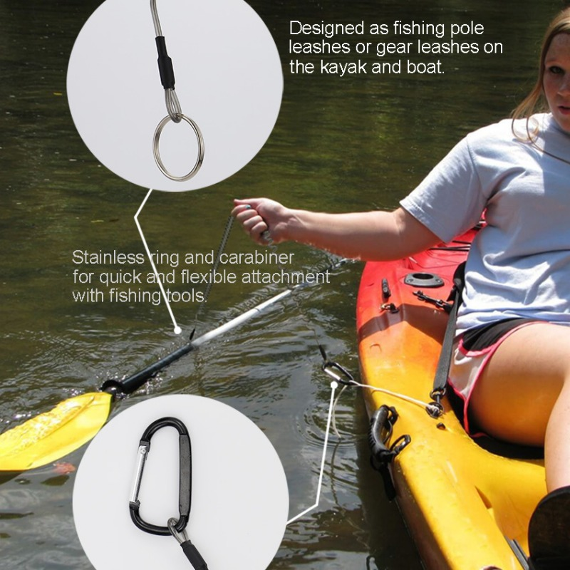 Ackibbik 6pcs Fishing Lanyard  - Fishing Kayak Paddle Leash 评论和价格