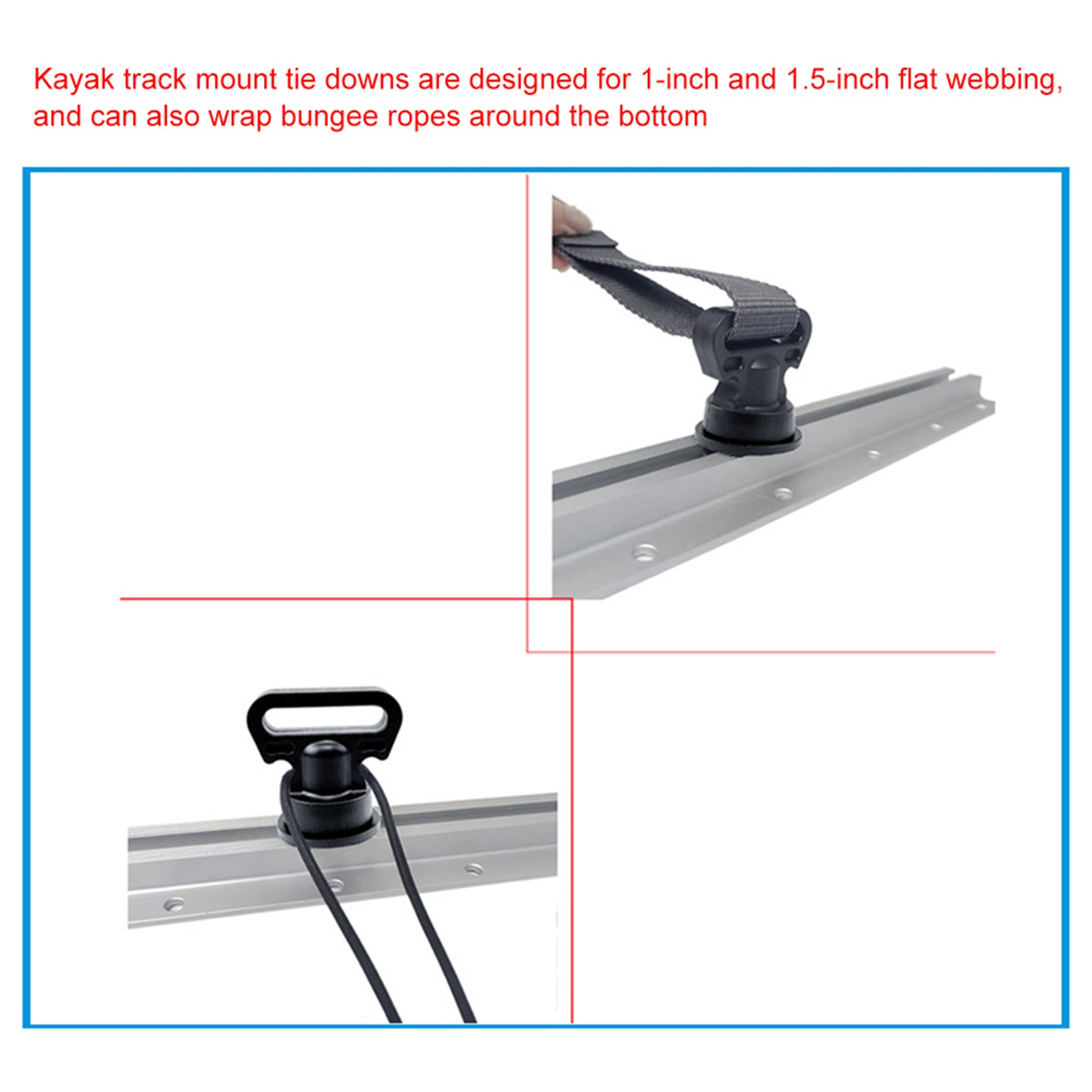 4pcs Kayak Track Mount Vertica - Fishing Kayak Crate 评论和价格
