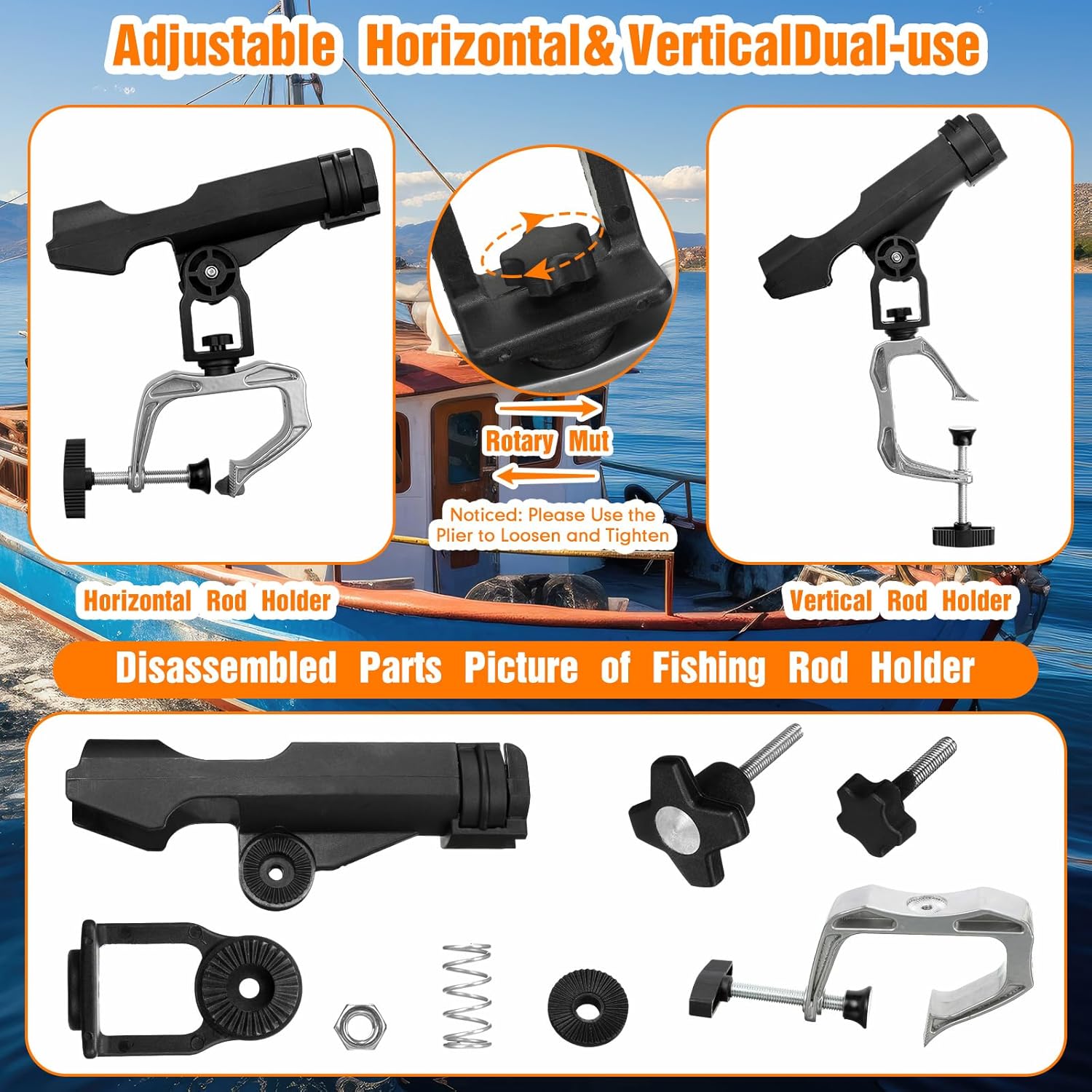 6 Pack Fishing Rod Holders 360 - Fishing Kayak Rod Holder 评论和价格