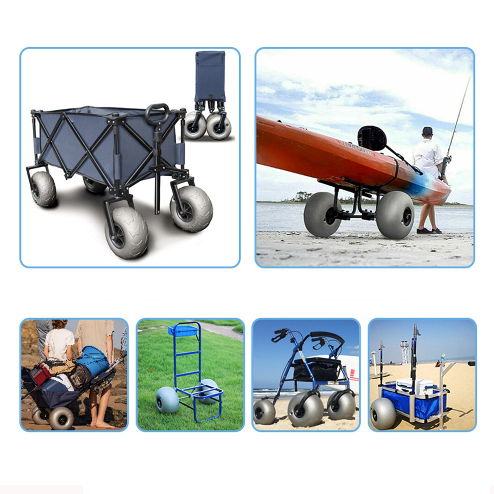 10In Balloon Wheels Profession - Fishing Kayak Cart 评论和价格
