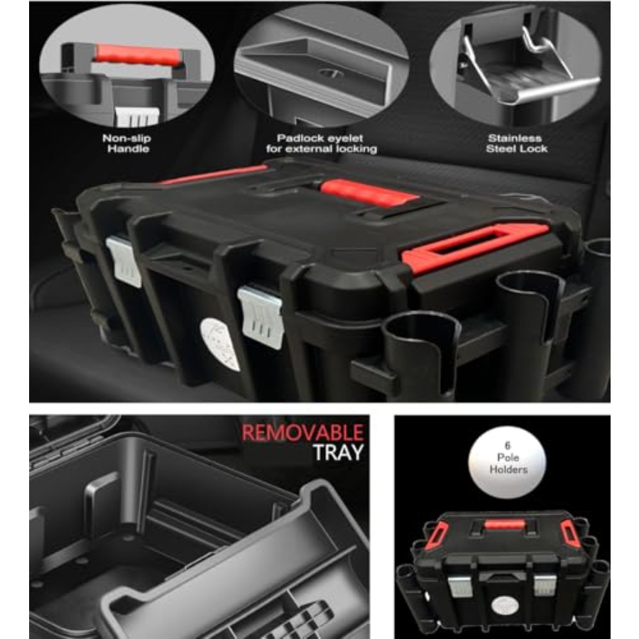 Kayak Fishing Crate - 6 Integr - Fishing Kayak Rod Holder 评论和价格