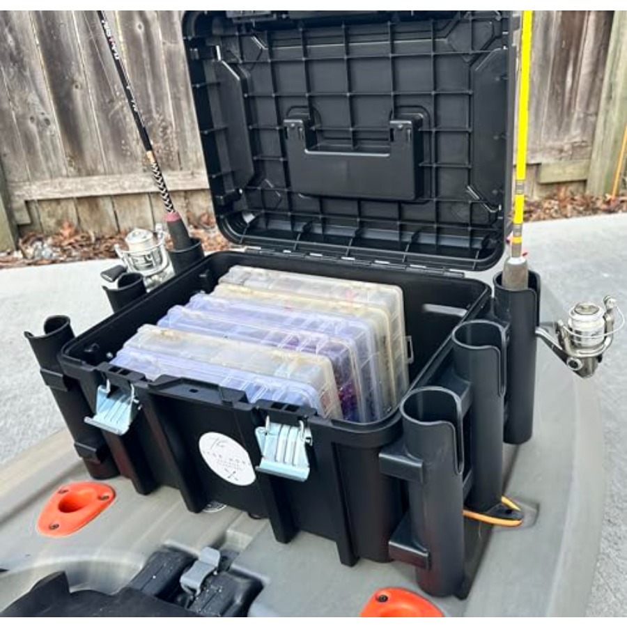 Kayak Fishing Crate - 6 Integr - Fishing Kayak Rod Holder 评论和价格