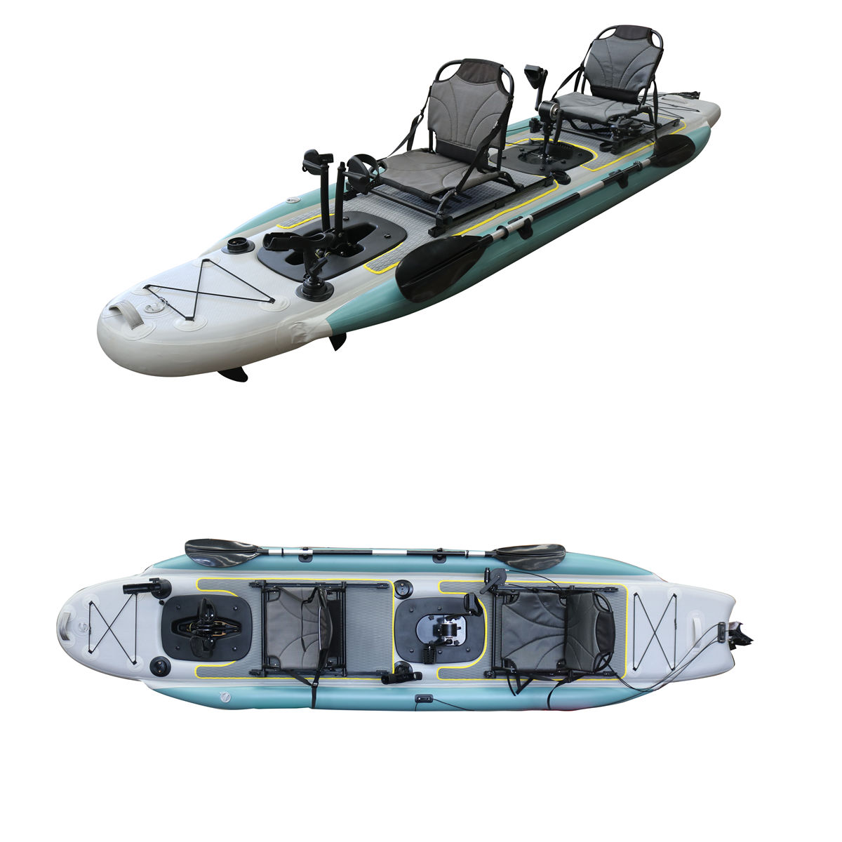14ft Inflatable Fishing Canoe  - Fishing Kayak Seat 评论和价格