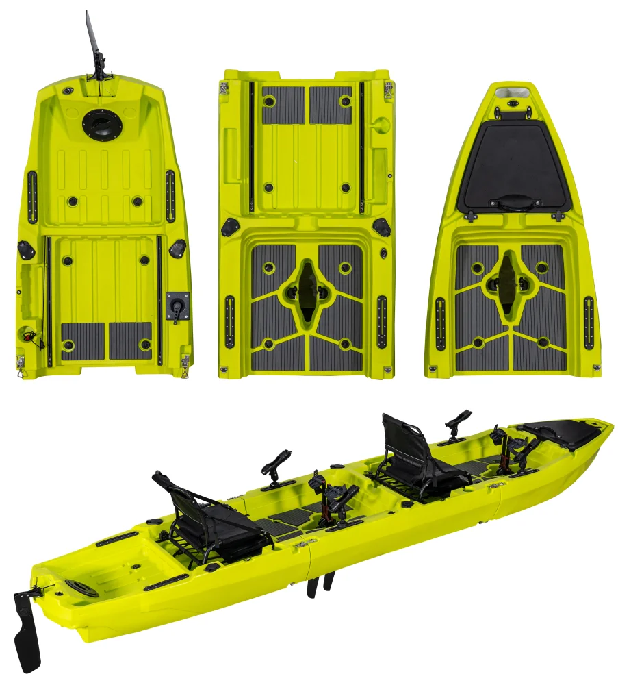 14 FT 3 Section Detachable Sol - Fishing Kayak Pedal Drive 评论和价格