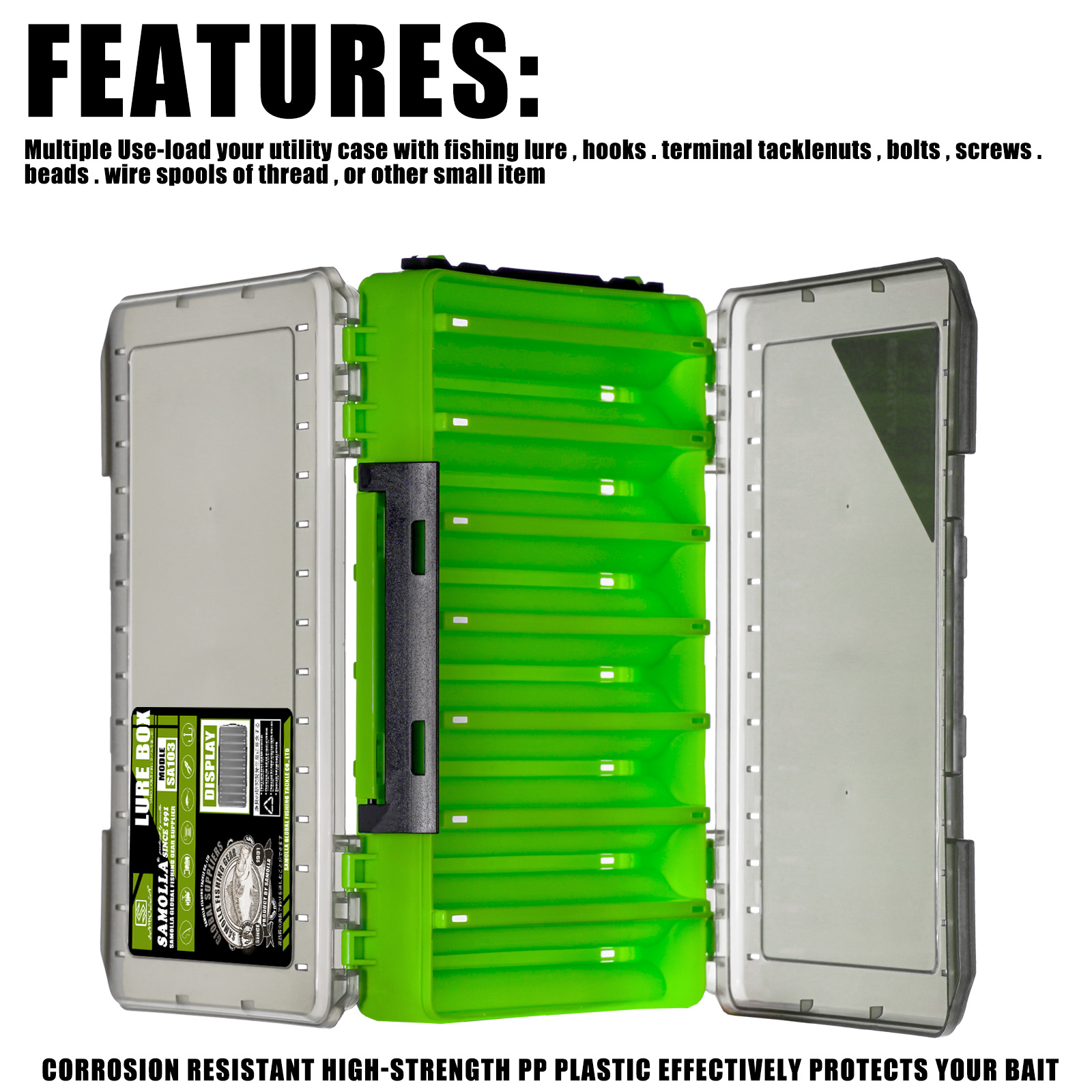 Double Sided Lure Baits Box Fi - Fishing Kayak Crate 评论和价格