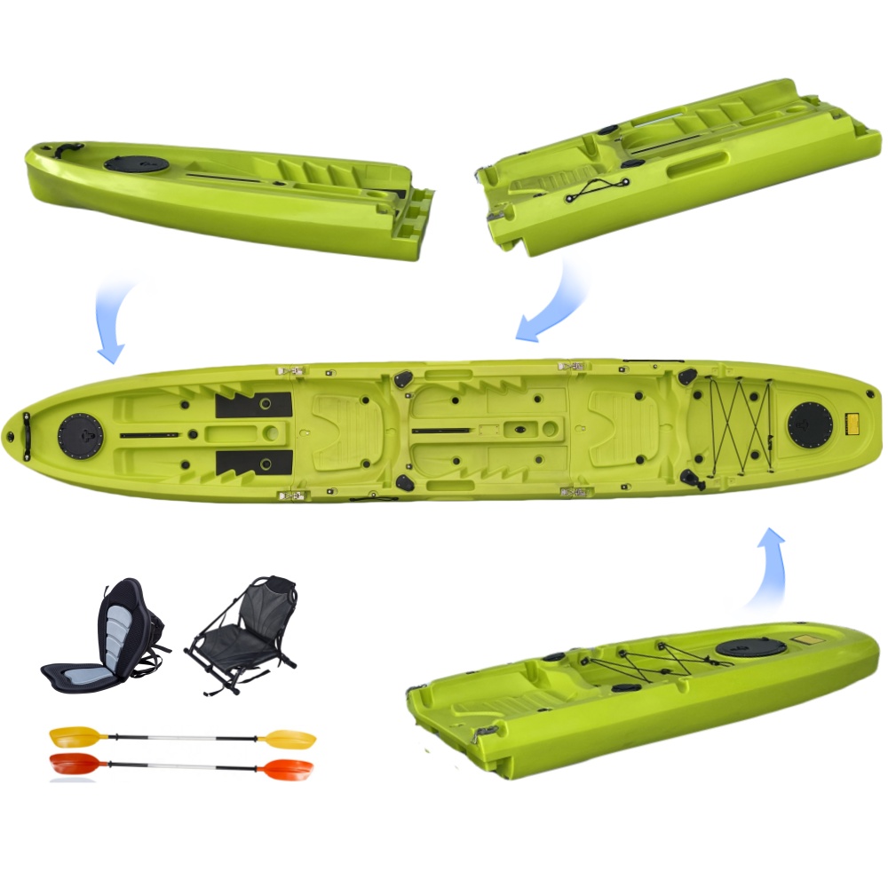 New Modular Tandem Double Sit- - Fishing Kayak Paddle 评论和价格